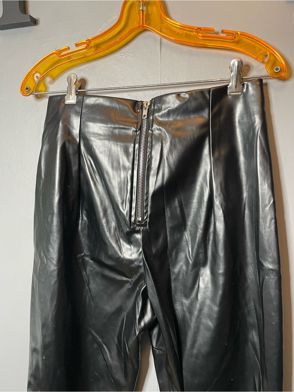 Princess Polly Faux Leather Pants US 8 Black womens skinny - Picture 6 of 11